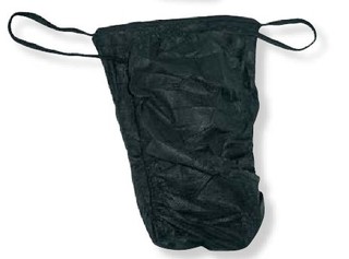 Jednorázová pánská tanga z netkané textilie, černá 10ks